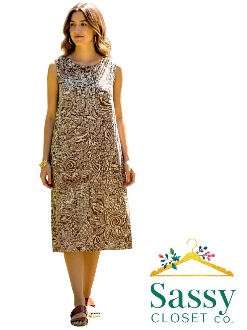 CHICO'S TRAVELERS Swirl Print Dress 0 S 🤎